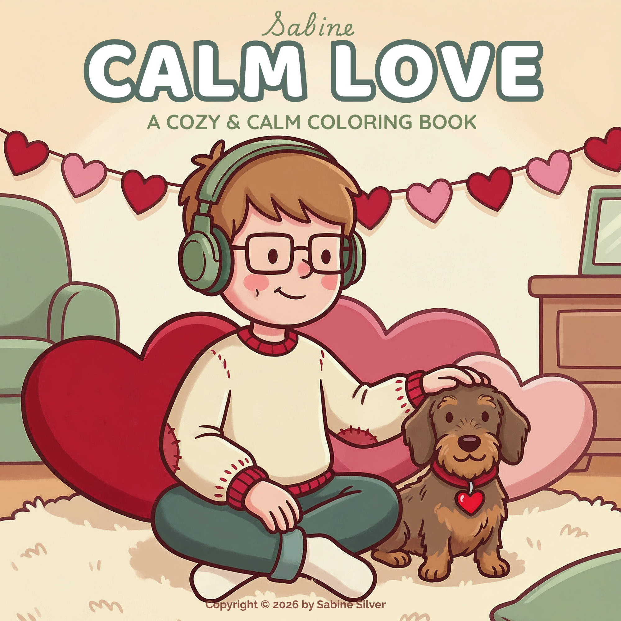 Calm Love digital coloring book cover