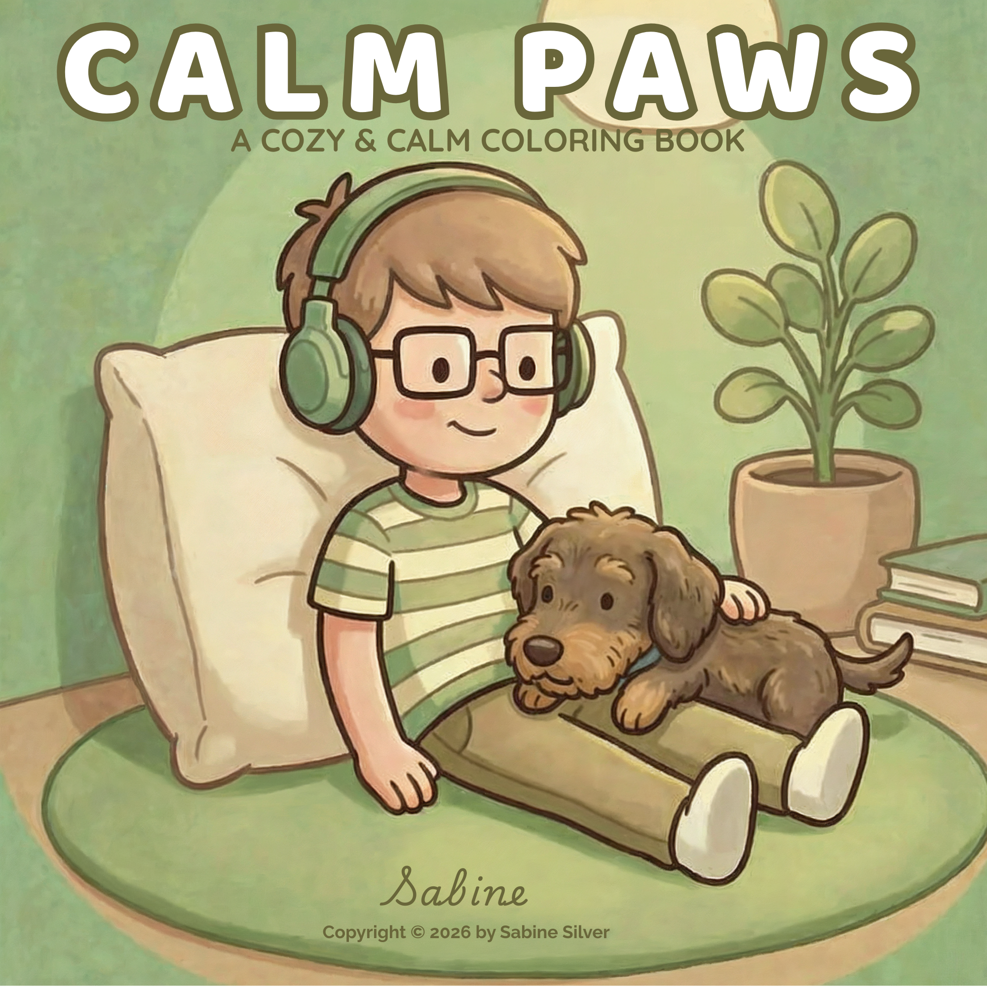 Calm Paws digital coloring book cover